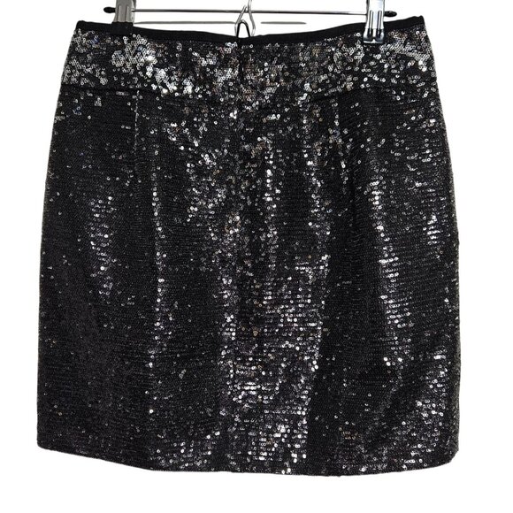 J Crew Black Sequin Mini Skirt Womens Size 2 Evening Holiday New Years Party - Picture 2 of 7